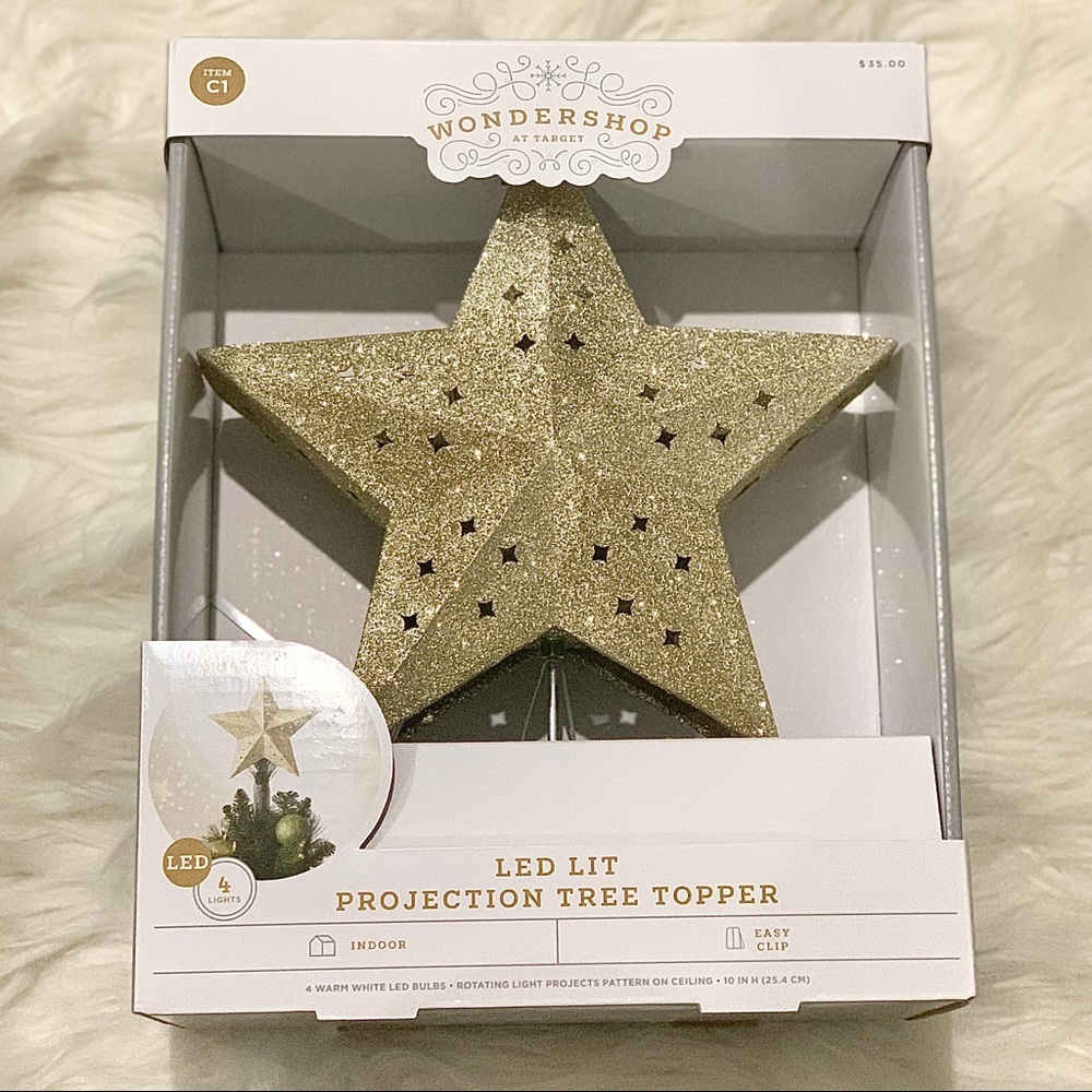 LED Light Star Tree Topper Gold -Target Wondershop
